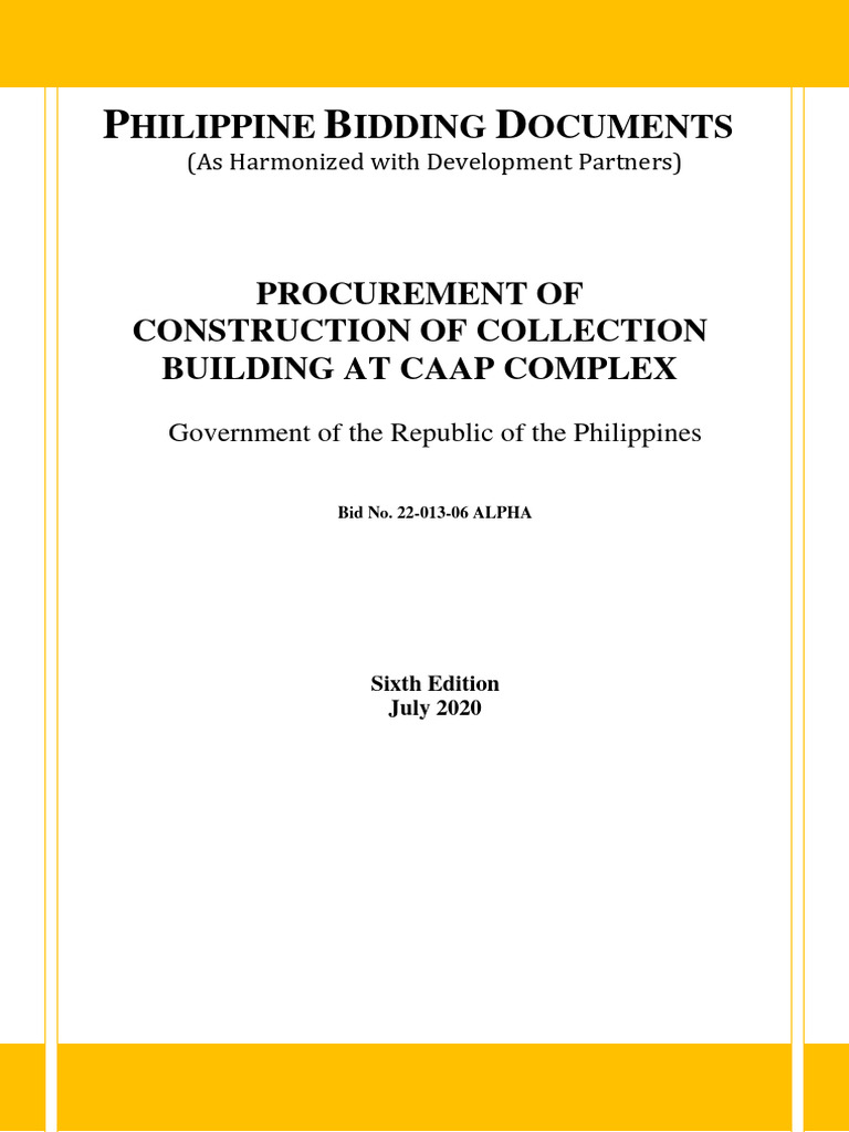 Philippine Bidding Documents for CAAP Construction | PDF | Procurement