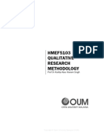 HMEF5103 Qualitative Research Methodology
