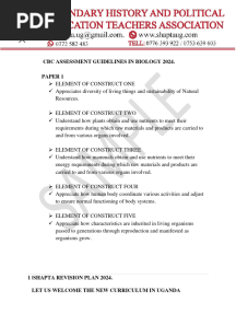 Shapta Biology Guidelines On Assessment 2024