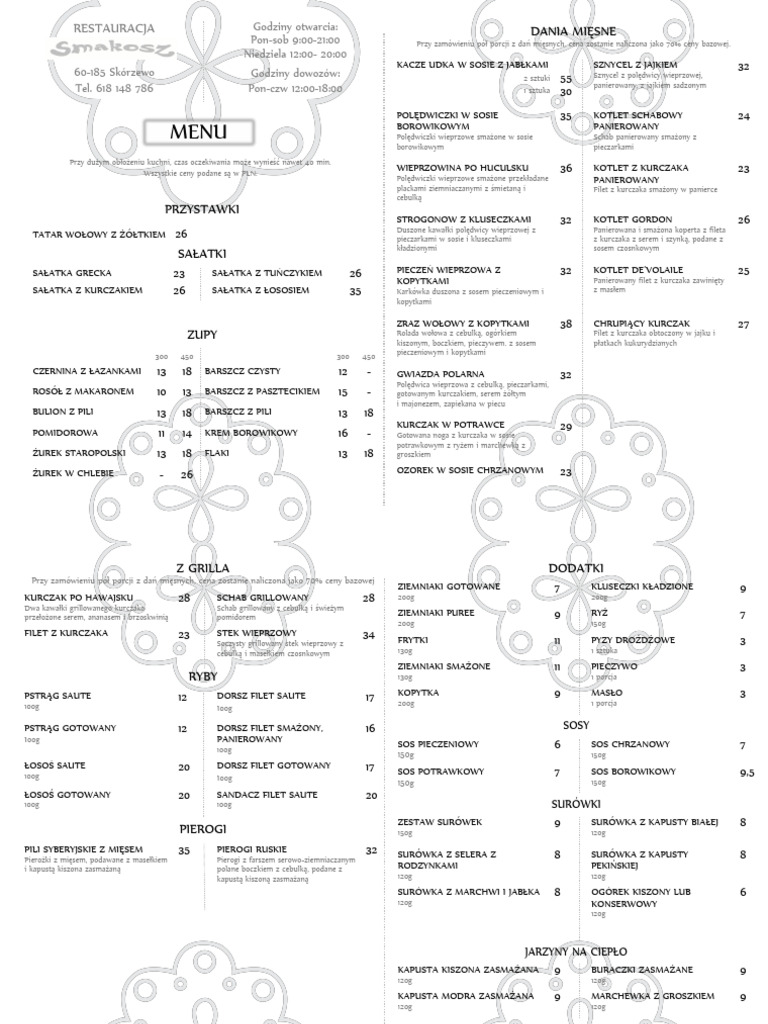 Menu Smakosz | PDF