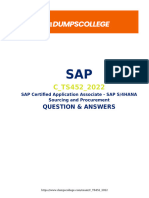 Question & Answers: SAP Certified Application Associate - SAP S/4HANA Sourcing and Procurement