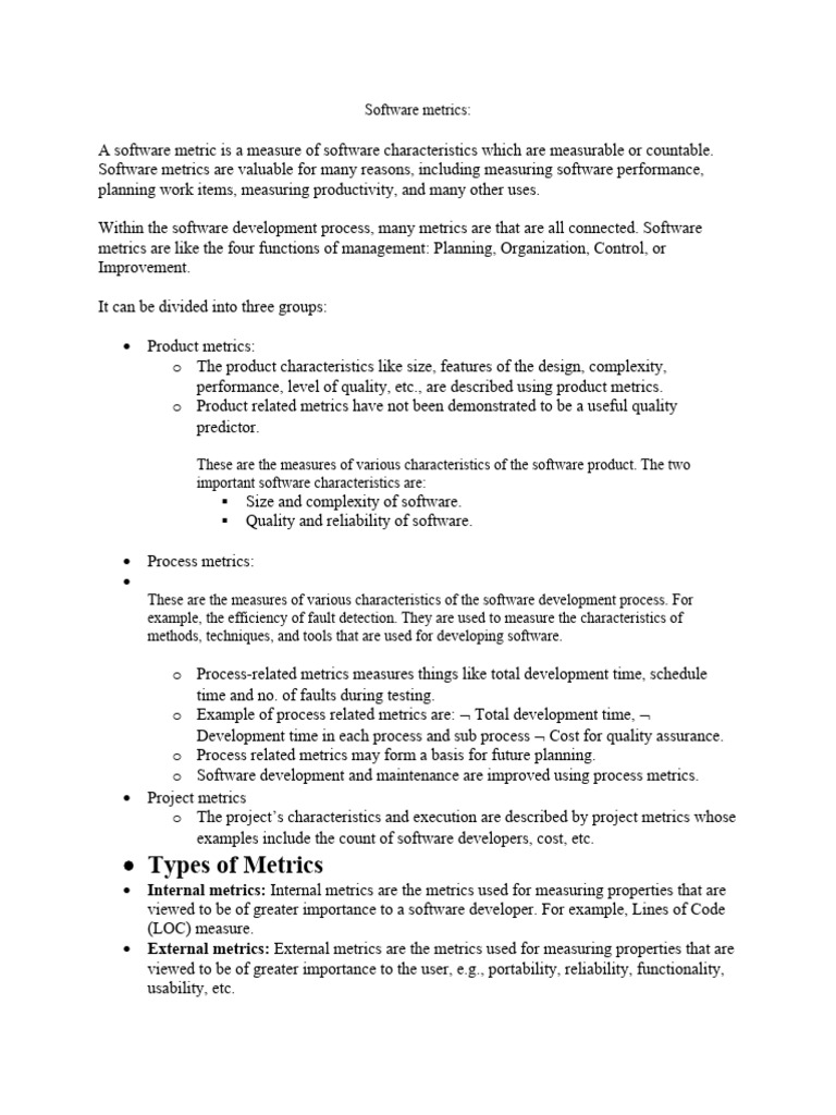 Understanding Software Metrics and SQA | PDF | Software Quality ...