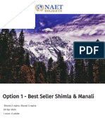 Option 1 - Best Seller Shimla & Manali