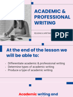 Academic Professional Writing