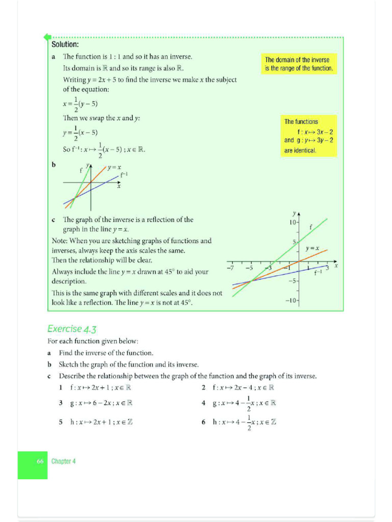 TS - E-Learning - Amath - Functions - Inverse | PDF