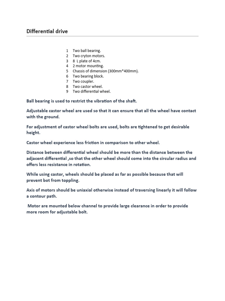 Differential Drive Document | PDF