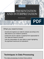 Data Presentation and Interpretation