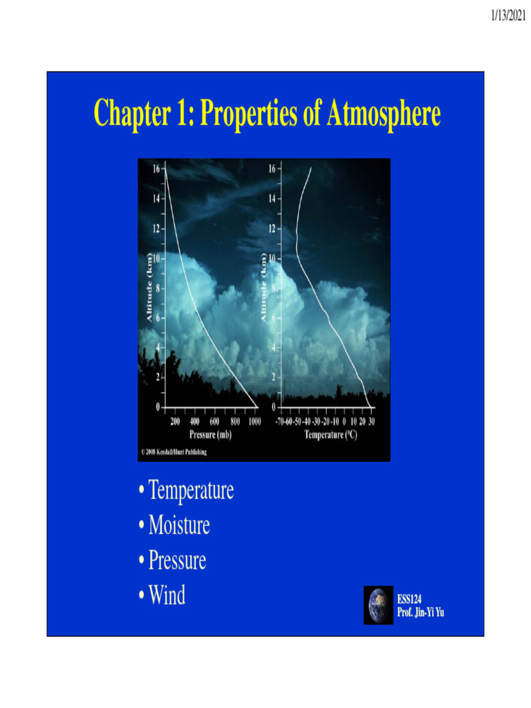 1 - Properties of Atmosphere | PDF | Cloud | Atmosphere Of Earth