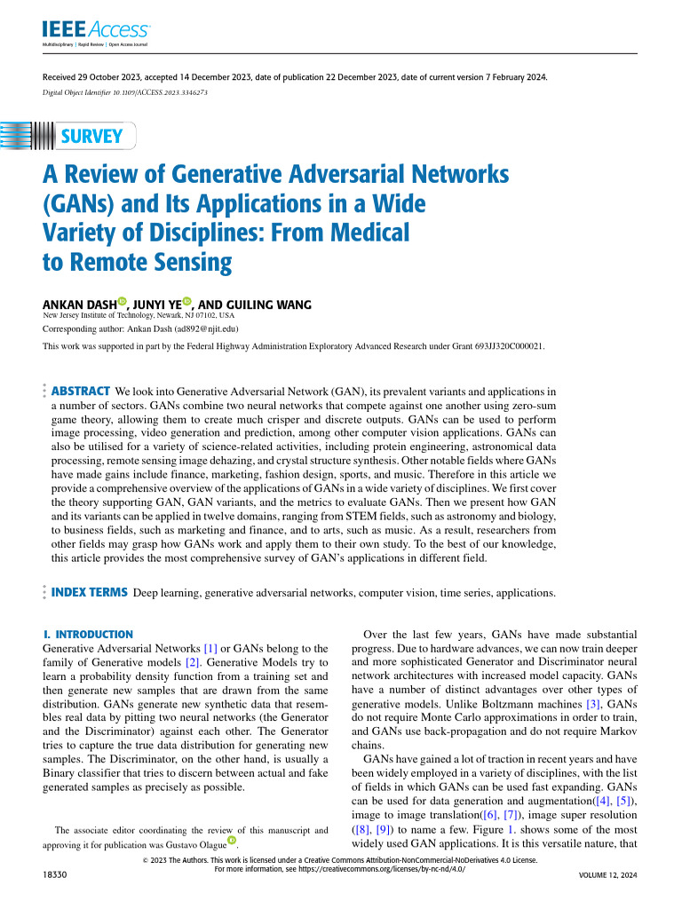 A Review of Generative Adversarial Networks GANs and Its Applications ...