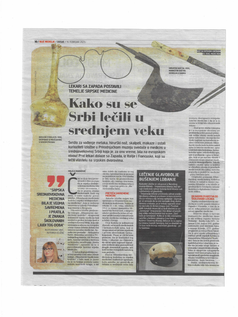 Kako Su Se Srbi Lecili U Srednjem Veku | PDF