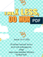 VT 160923 - Talk Less, Do More