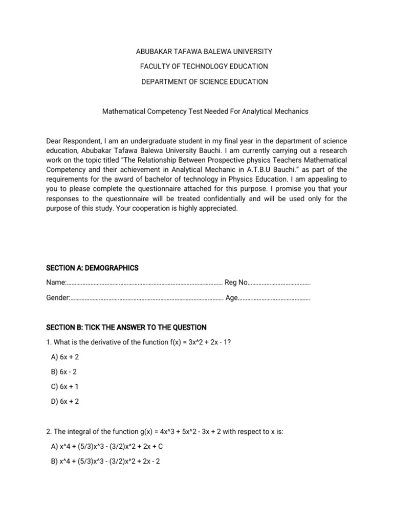 Bala Questioner | PDF