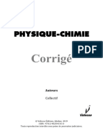 CORRIGE CAHIER PC 5e