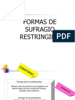 Formas de Sufragio Restringido