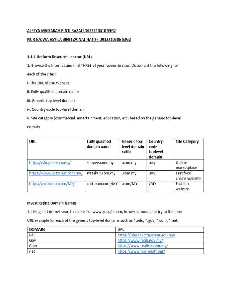 Lab 1 | PDF | World Wide Web | Internet & Web