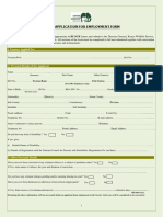 KWS Application For Employment Form
