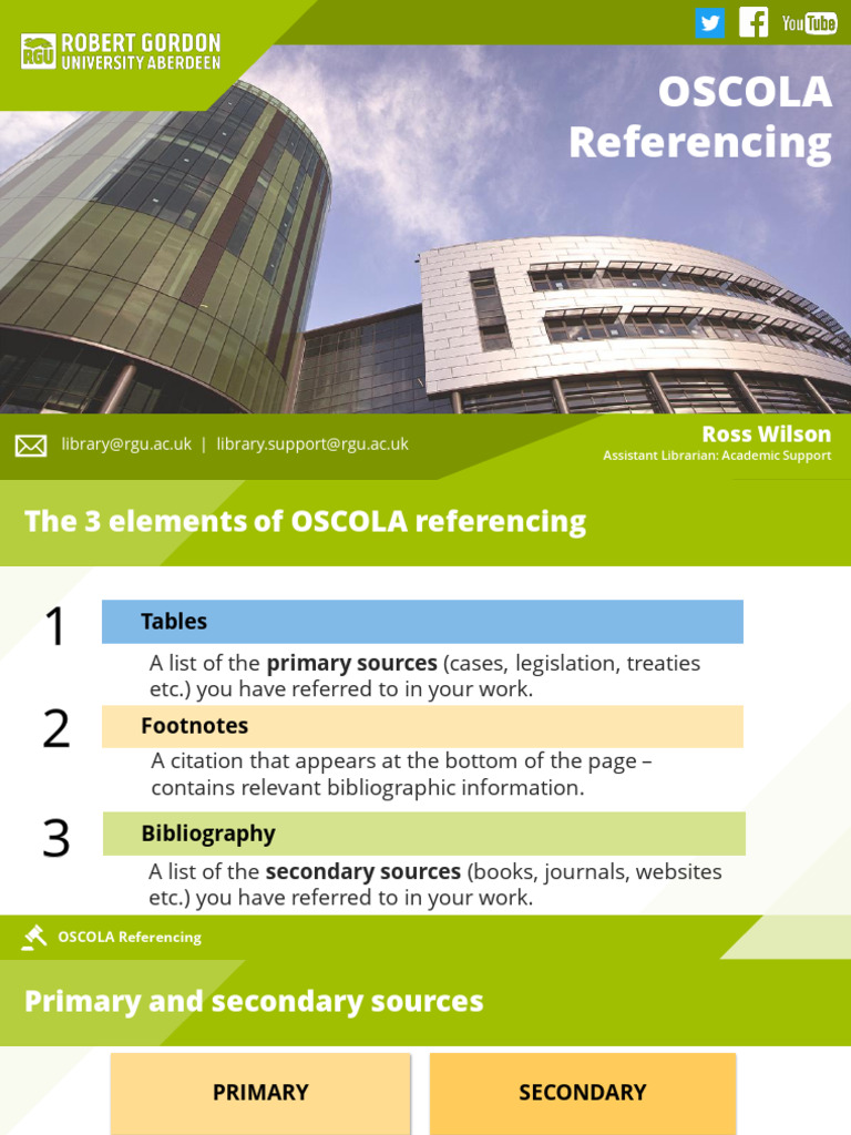 Oscola Referencing Bibliography Generator