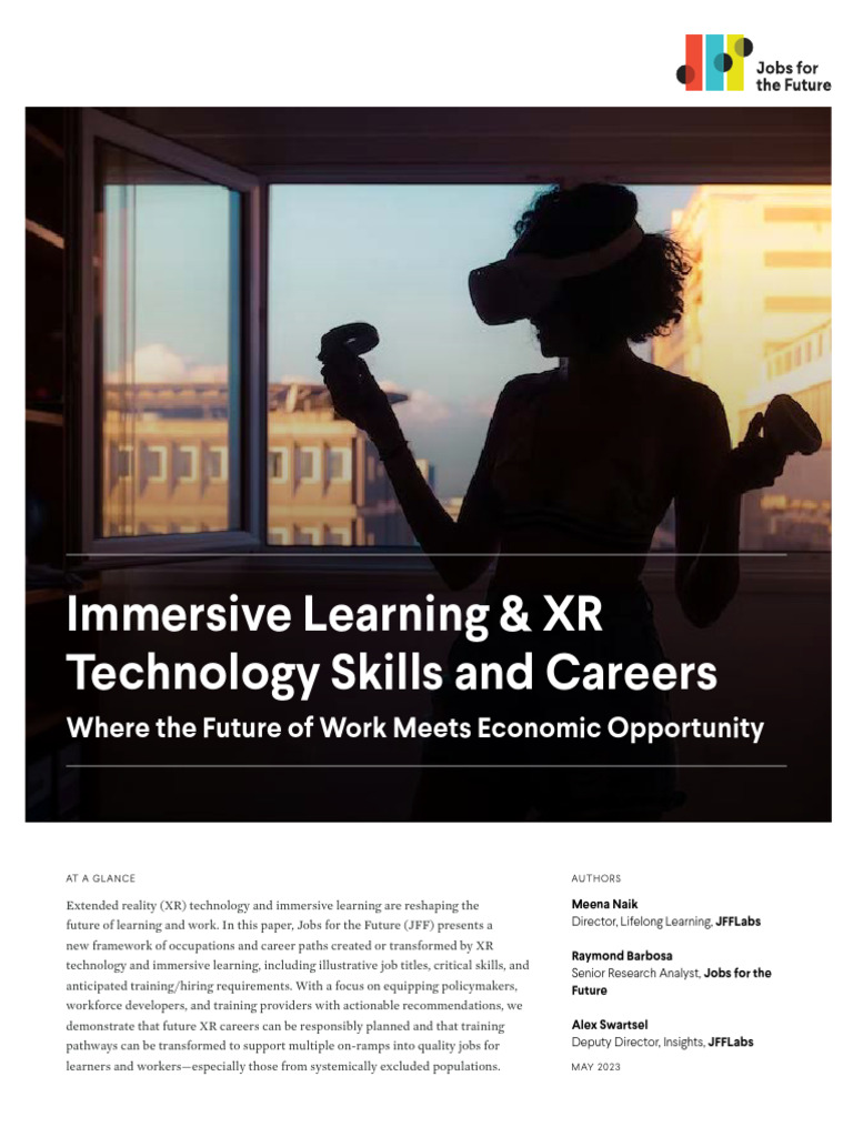 XR Technology: Future Careers & Skills | PDF | Augmented Reality ...