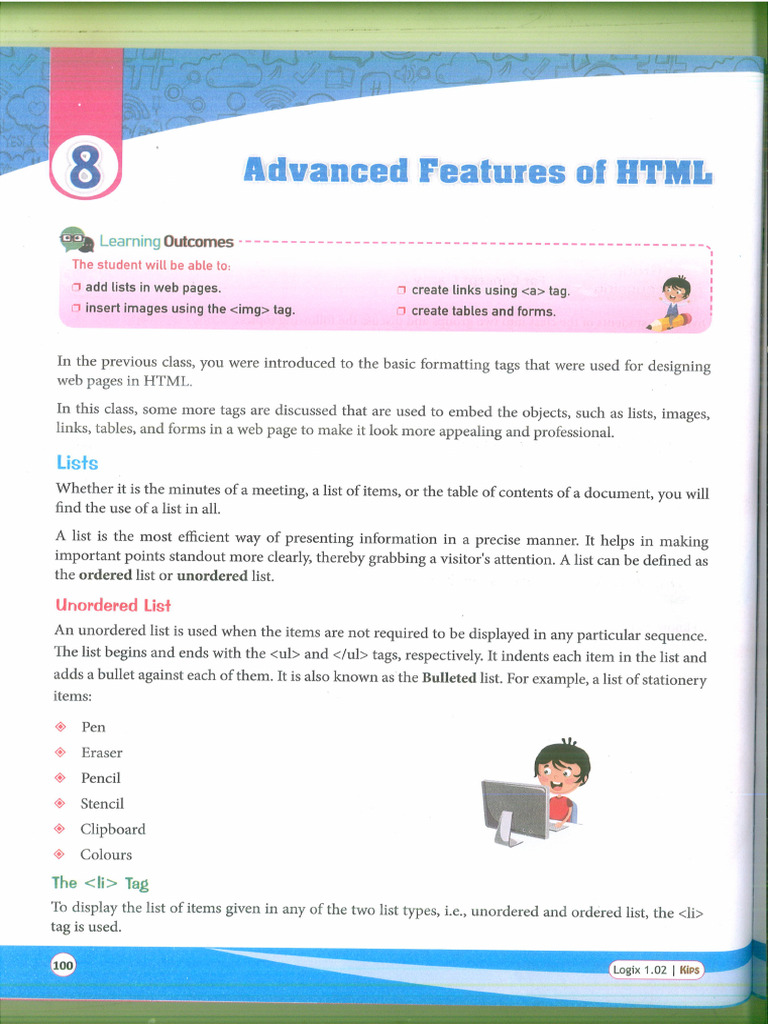 CH 8 Advanced Features of HTML | PDF