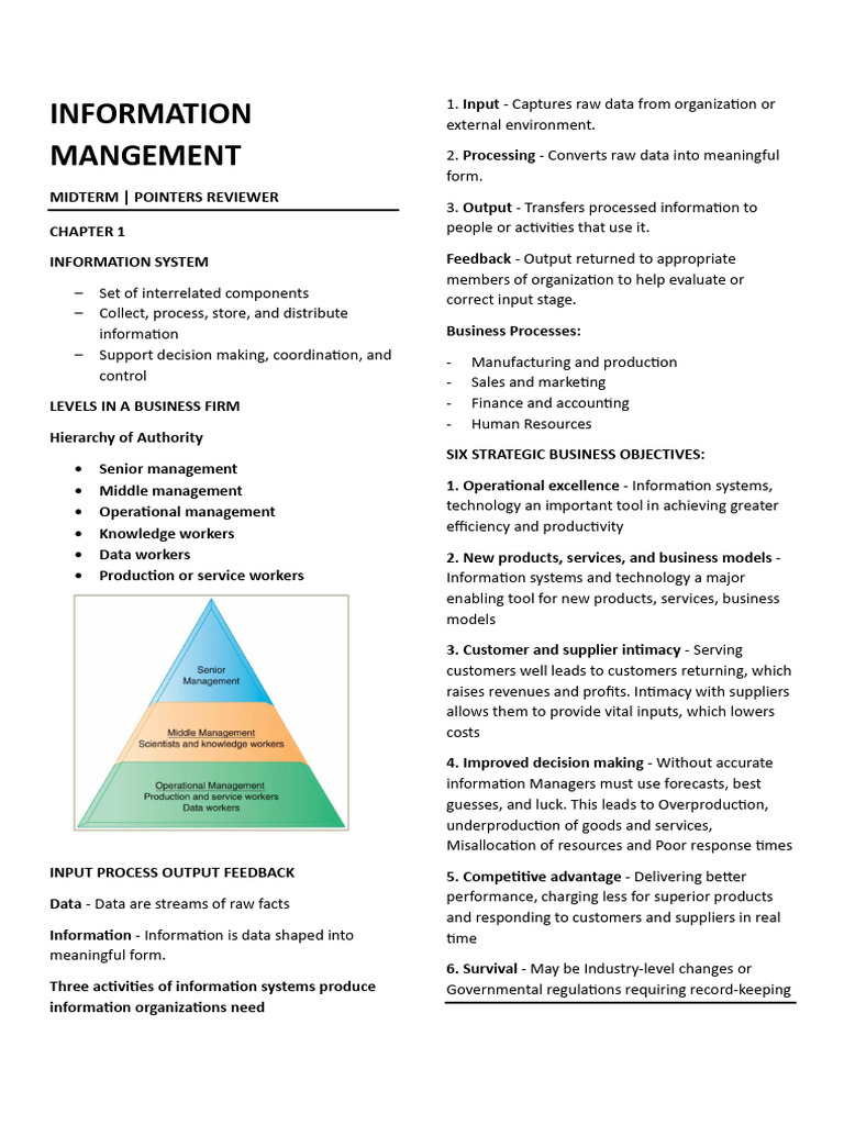 Information Management Midterm Review | PDF | Computer Network ...