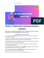 Grade 12 Mathematics Important Question Collection