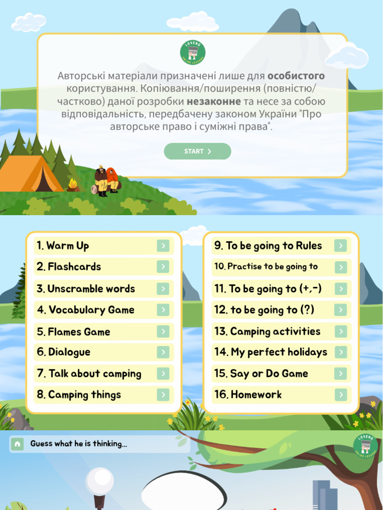Going Camping Pdf Pdf Camping