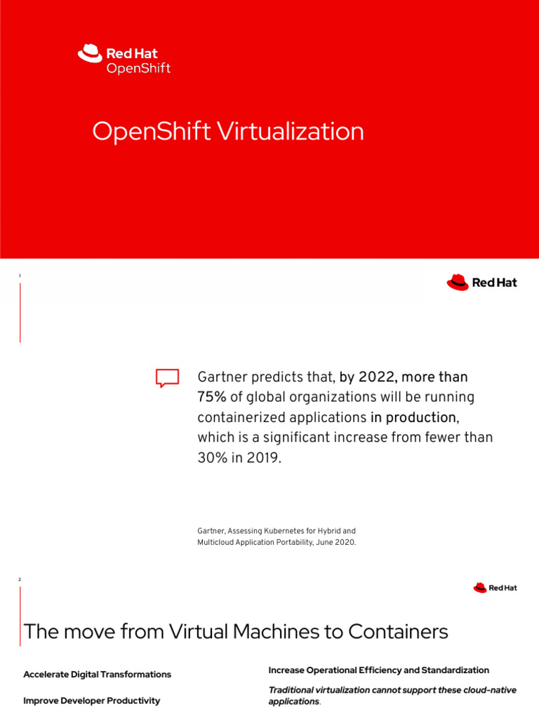 Openshift Virtualization General Overview Pdf Virtualization