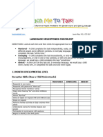 Language Milestones Checklist