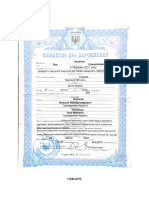 BIRTH CERTIFICATE Reshetivska Anastasiia