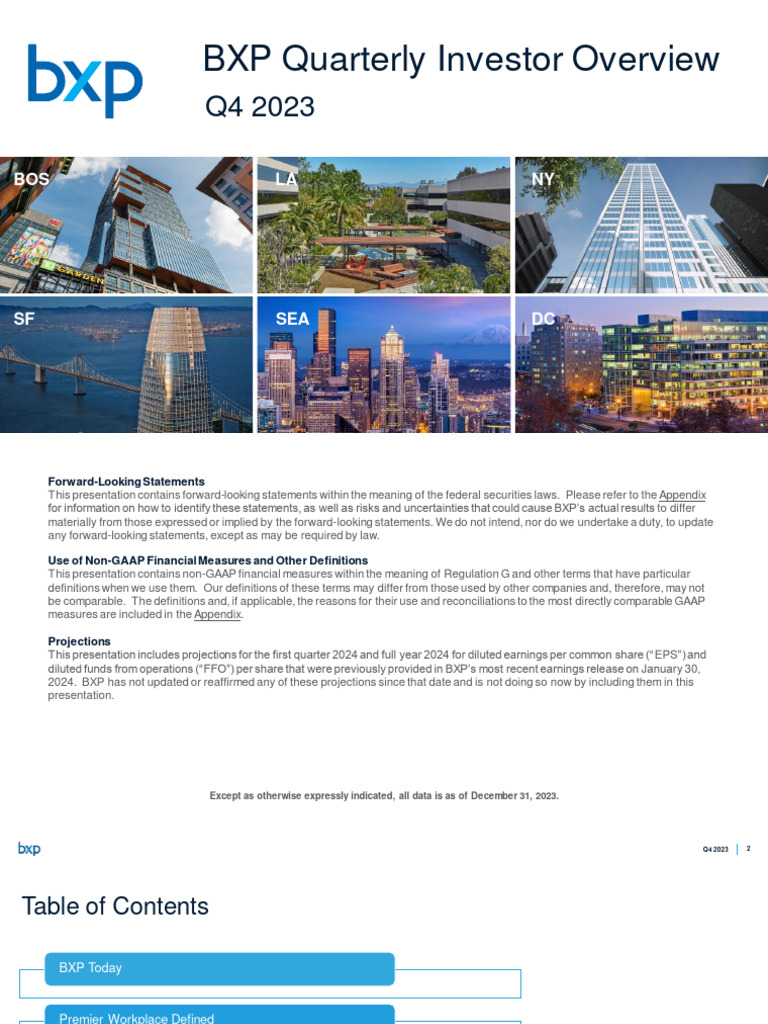 BXP Q4 2023 Investor Overview | PDF | Artificial Intelligence ...