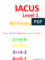 Abacus Level 1 Formulas