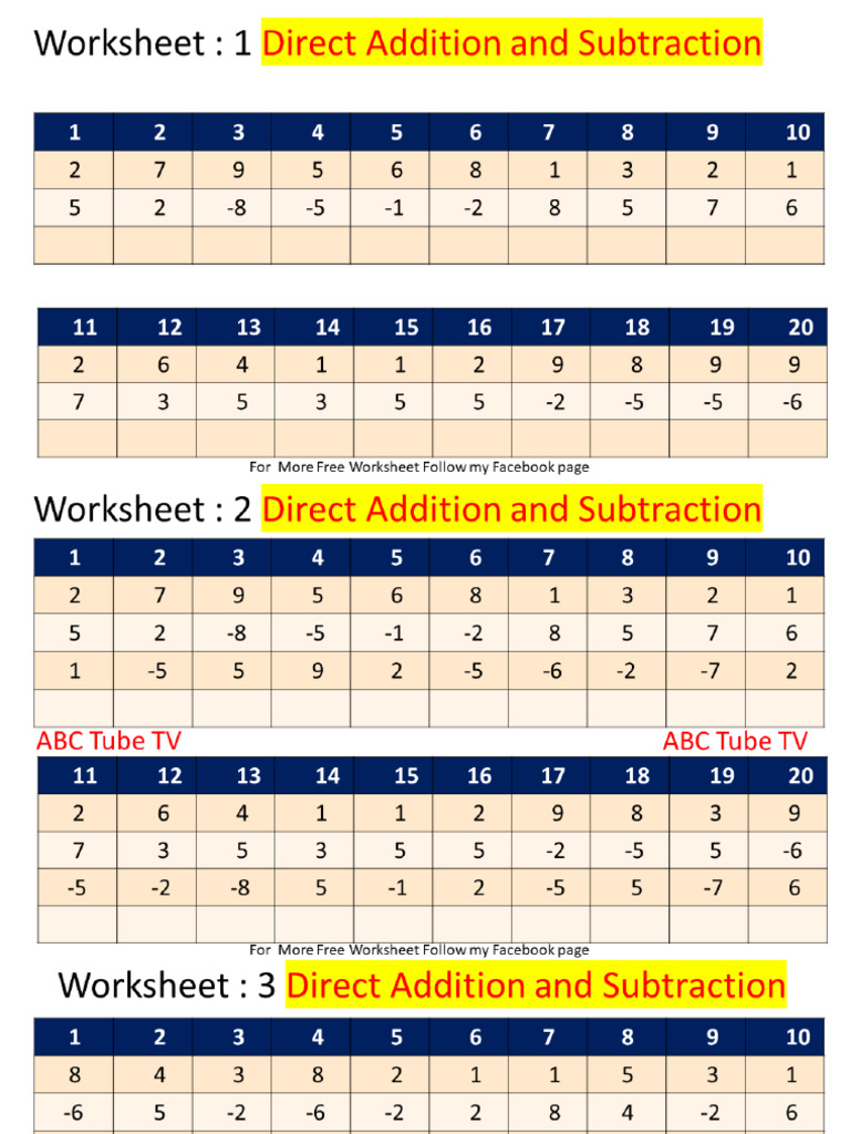 Abacus Worksheet Level1 Pdf