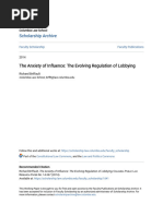 The Anxiety of Influence - The Evolving Regulation of Lobbying