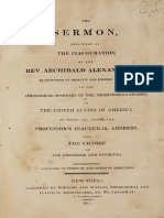 Alexander, Archibald, An Inaugural Discourse (1812)