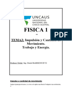 Teoria Tema 3 Impulso y Cantidad de Mov. Trabajo y Energia