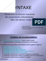 Smigielska B Syntaxe-Distinction de Diverses Fonctions Des Propositions Subordonnees Dans Une Phrase Composee