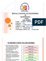Bengal College of Engineering & Technology Osi Model: Topic: Topic