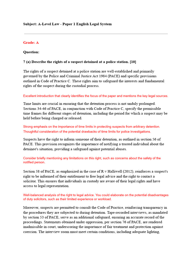 Suspect Rights in Police Detention | PDF | Detention (Imprisonment ...
