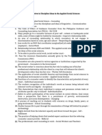 Pointers To Review in Discipline Ideas in The Applied Social Sciences