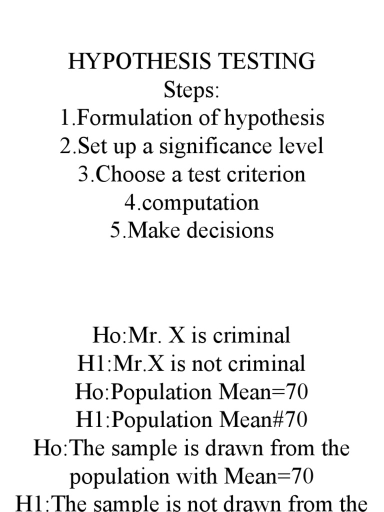 Hypothesis Testing | PDF | Self-Improvement
