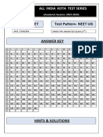 Answer Key Test-09