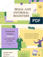 Formal and Informal Registers Education Presentation in Green Yellow Bright and Colorful Collage Style