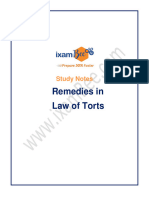 Law of Torts - Remedies