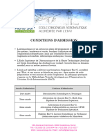 Conditions D'admission