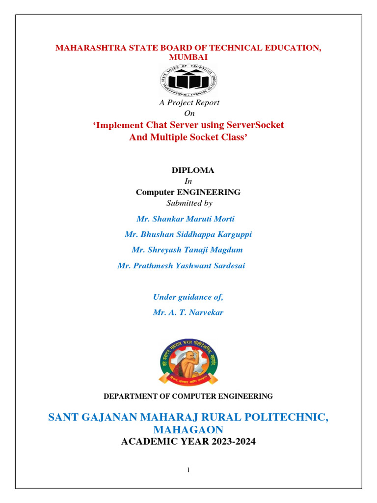 Chat Server Implementation Project Report | PDF | Java (Programming ...