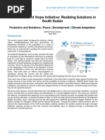 The Pockets of Hope Initiative: Realizing Solutions in South Sudan