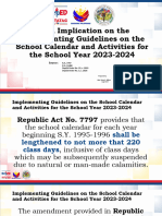 MATATAG Implementing Guidelines On The School Calendar and Activities For The School Year 2023 2024