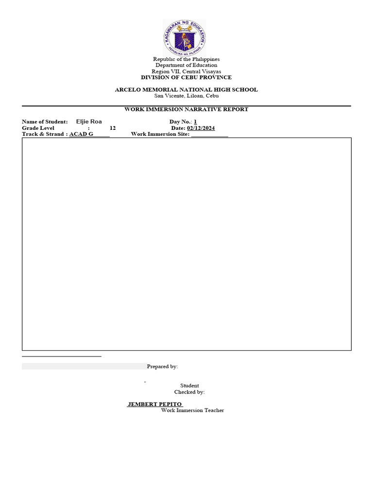 Narrative Report Pdf