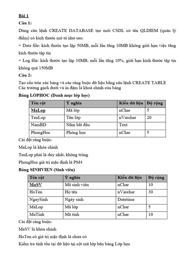 BTTH SQL Server | PDF
