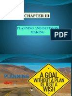 Chapter III Planning and Decision Making